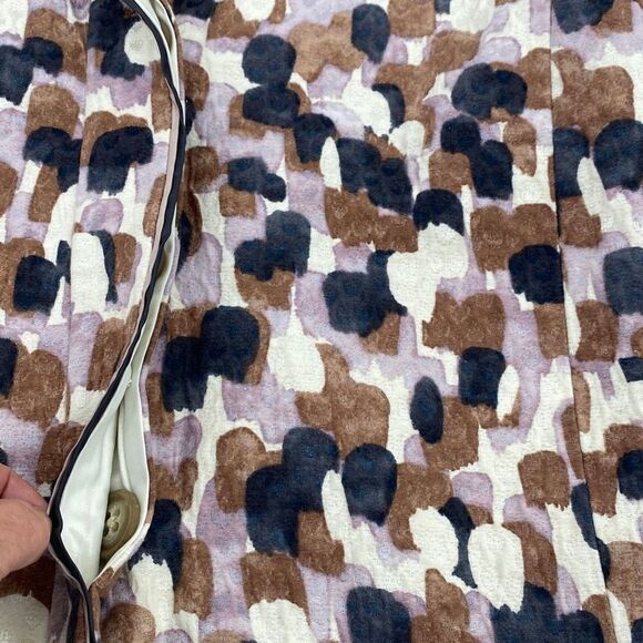 J.Crew Cotton Silk Blend Jaquard Print Short Sleeve Collared Fall Jacket Size 4 - Picture 3 of 13